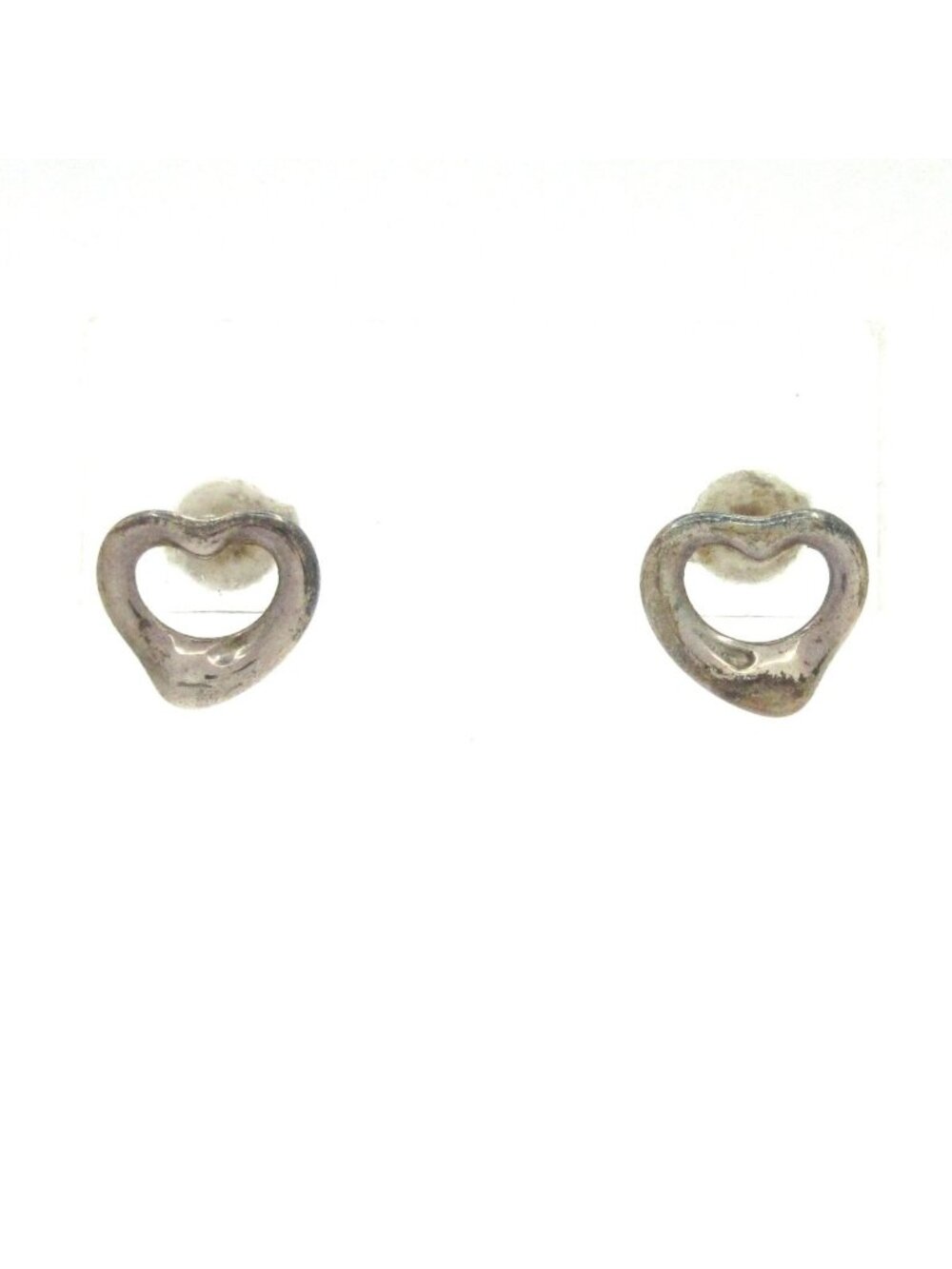 Tiffany & Co Earrings Open Heart Silver